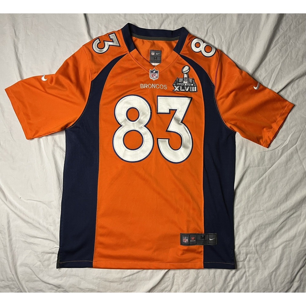 NFL Denver Broncos Wes Welker Jersey Men's M Nike On Field 83 Super Bowl XLVIII